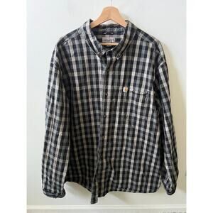 Carhartt men's plaid button up shirt size 3XL